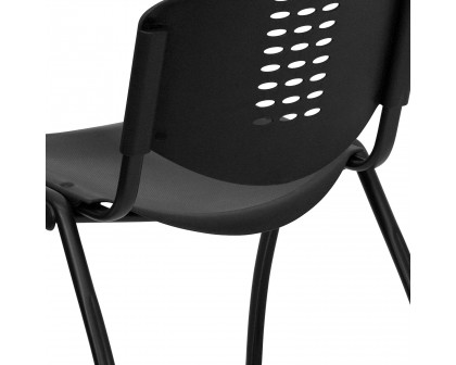 BLNK - HERCULES Series Plastic Stack Chair with Oval Cutout Back and Frame