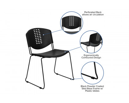 BLNK™ - HERCULES Series Plastic Stack Chair with Frame