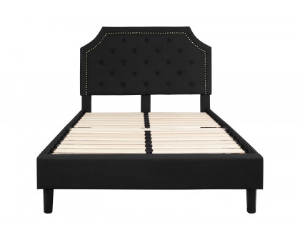 BLNK Brighton Tufted Upholstered Platform Bed - Black, Full Size