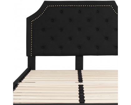 BLNK Brighton Tufted Upholstered Platform Bed - Black, Full Size