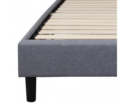 BLNK Brighton Tufted Upholstered Platform Bed - Light Gray, Full Size