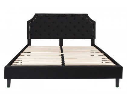 BLNK Brighton Tufted Upholstered Platform Bed - Black, King Size