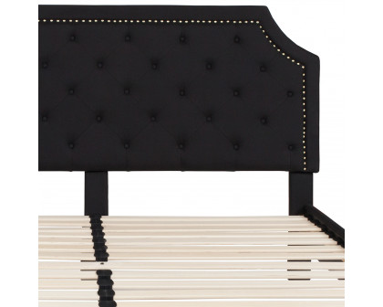 BLNK Brighton Tufted Upholstered Platform Bed - Black, King Size