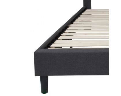 BLNK Brighton Tufted Upholstered Platform Bed - Dark Gray, King Size