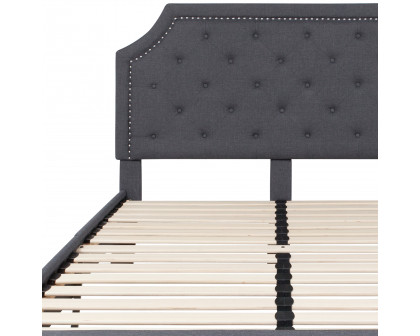 BLNK Brighton Tufted Upholstered Platform Bed - Dark Gray, Queen Size