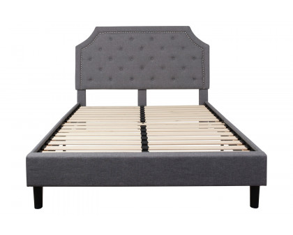 BLNK Brighton Tufted Upholstered Platform Bed - Light Gray, Queen Size