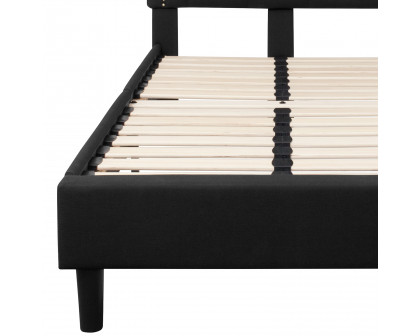 BLNK Brighton Tufted Upholstered Platform Bed - Black, Twin Size