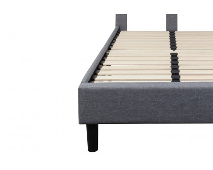 BLNK Brighton Tufted Upholstered Platform Bed - Light Gray, Twin Size