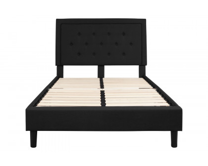 BLNK Roxbury Tufted Upholstered Platform Bed - Black, Full Size