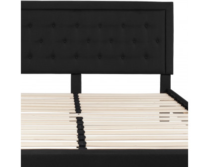 BLNK Roxbury Tufted Upholstered Platform Bed - Black, King Size