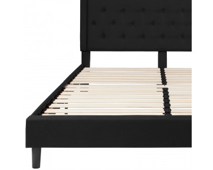 BLNK Roxbury Tufted Upholstered Platform Bed - Black, King Size