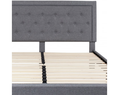 BLNK Roxbury Tufted Upholstered Platform Bed - Light Gray, King Size