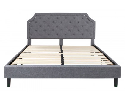 BLNK - Brighton Tufted Upholstered Platform Bed with 10" CertiPUR-US Certified Pocket Spring Mattress