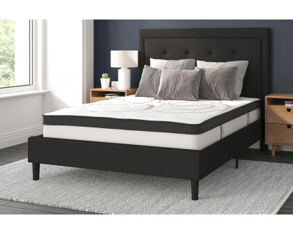 BLNK Roxbury Tufted Upholstered Platform Bed with 10" CertiPUR-US Certified Pocket Spring Mattress