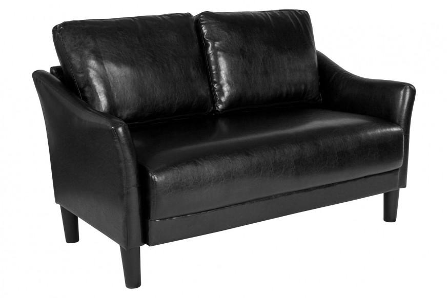 BLNK™ Asti LeatherSoft Upholstered Loveseat - Black