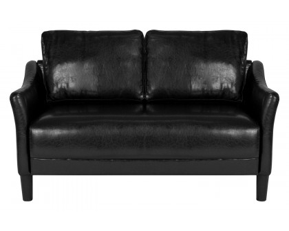 BLNK™ Asti LeatherSoft Upholstered Loveseat - Black