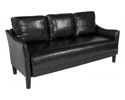 BLNK Asti LeatherSoft Upholstered Sofa - Black