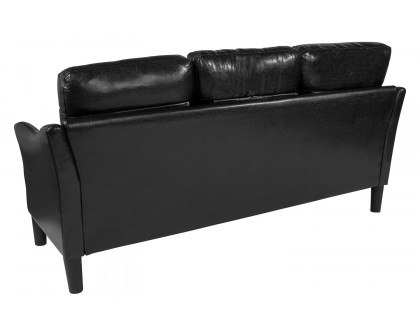 BLNK Asti LeatherSoft Upholstered Sofa - Black