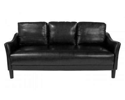 BLNK Asti LeatherSoft Upholstered Sofa - Black