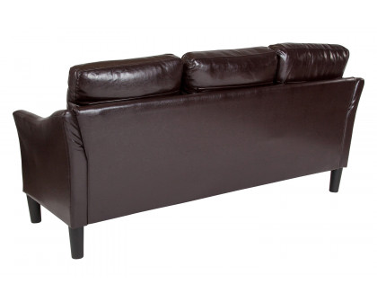 BLNK Asti LeatherSoft Upholstered Sofa - Brown