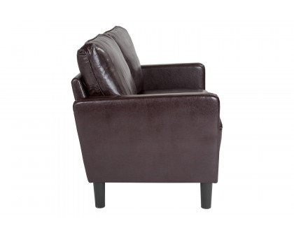 BLNK™ Washington Park LeatherSoft Upholstered Loveseat - Brown