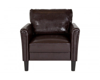 BLNK Bari LeatherSoft Upholstered Chair - Brown