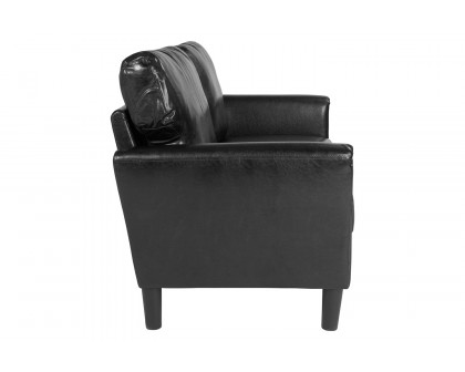 BLNK Bari LeatherSoft Upholstered Loveseat - Black