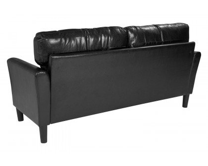 BLNK Bari LeatherSoft Upholstered Sofa - Black