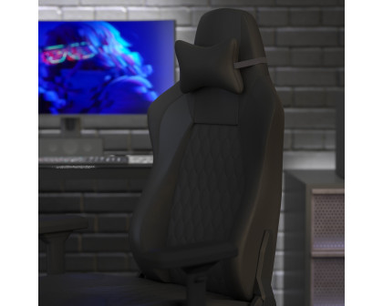 BLNK Falco Ergonomic Black High-Back Adjustable Gaming Chair with 4D Armrests, Headrest Pillow, and Adjustable Lumbar Support - with Black Stitching