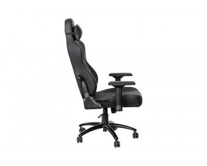 BLNK Falco Ergonomic Black High-Back Adjustable Gaming Chair with 4D Armrests, Headrest Pillow, and Adjustable Lumbar Support - with Black Stitching