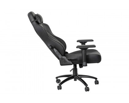 BLNK Falco Ergonomic Black High-Back Adjustable Gaming Chair with 4D Armrests, Headrest Pillow, and Adjustable Lumbar Support - with Black Stitching