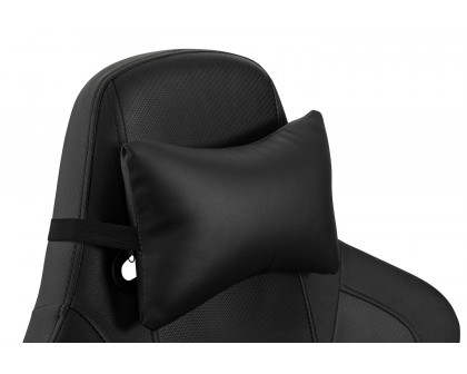 BLNK Falco Ergonomic Black High-Back Adjustable Gaming Chair with 4D Armrests, Headrest Pillow, and Adjustable Lumbar Support - with Black Stitching