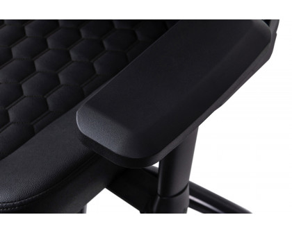 BLNK Falco Ergonomic Black High-Back Adjustable Gaming Chair with 4D Armrests, Headrest Pillow, and Adjustable Lumbar Support - with Black Stitching