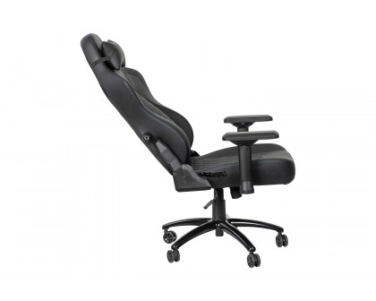 BLNK Falco Ergonomic Black High-Back Adjustable Gaming Chair with 4D Armrests, Headrest Pillow, and Adjustable Lumbar Support - with Blue Stitching