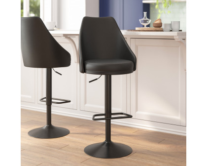 BLNK Chrishelle Commercial LeatherSoft Adjustable Bar Stools Set of 2