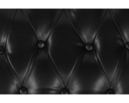 BLNK Louise Vinyl Hard Tufted Chiavari Chair Cushion - Black