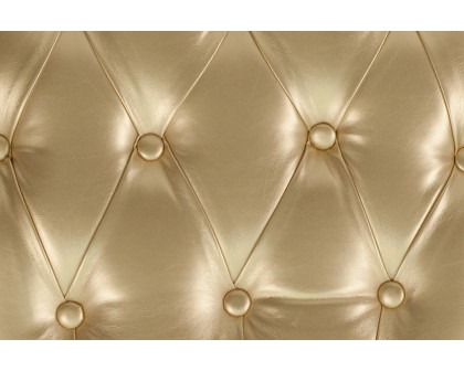 BLNK Louise Vinyl Hard Tufted Chiavari Chair Cushion - Gold