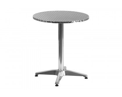 BLNK Mellie Round Aluminum Indoor-Outdoor Table with Base - 23.5"D