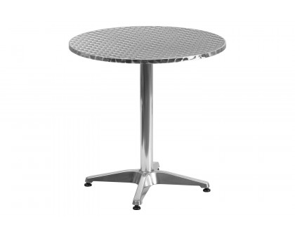 BLNK Mellie Round Aluminum Indoor-Outdoor Table with Base - 27.5"D