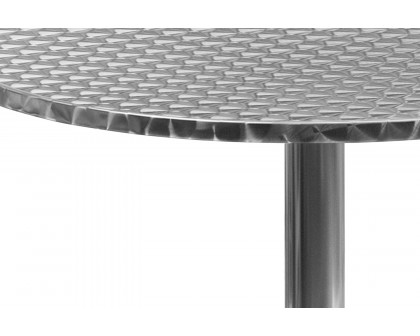 BLNK Mellie Round Aluminum Indoor-Outdoor Table with Base - 27.5"D