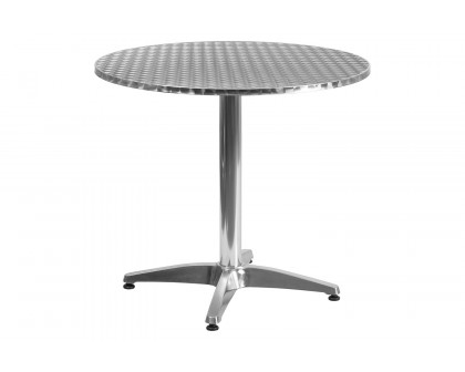 BLNK Mellie Round Aluminum Indoor-Outdoor Table with Base