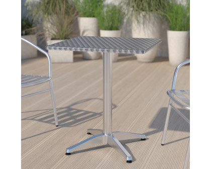 BLNK Mellie Square Aluminum Indoor-Outdoor Table with Base