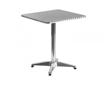 BLNK Mellie Square Aluminum Indoor-Outdoor Table with Base - 23.5"W