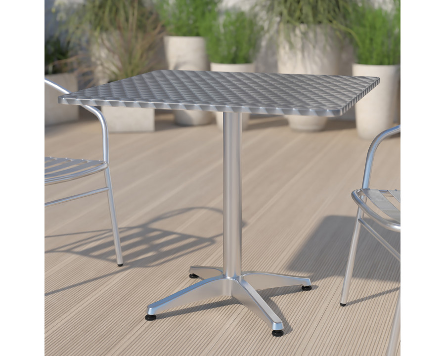 BLNK Mellie Square Aluminum Indoor-Outdoor Table with Base