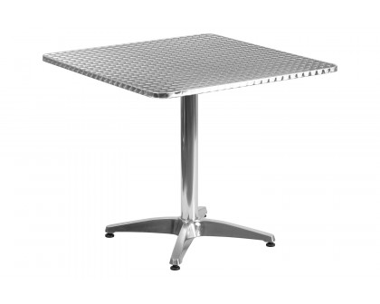 BLNK Mellie Square Aluminum Indoor-Outdoor Table with Base - 31.5"W