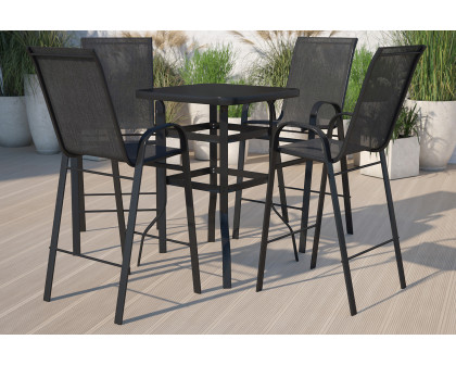 BLNK Brazos Outdoor 4-Person Bistro Dining Set