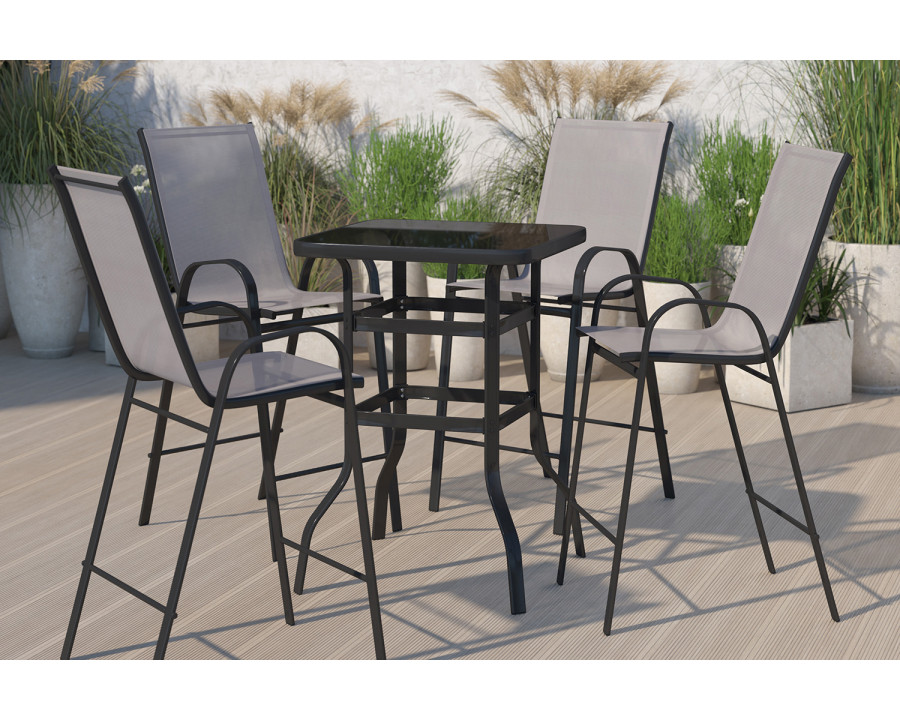 BLNK Brazos Outdoor 4-Person Bistro Dining Set