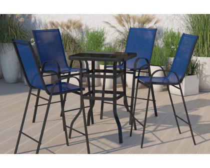 BLNK Brazos Outdoor 4-Person Bistro Dining Set