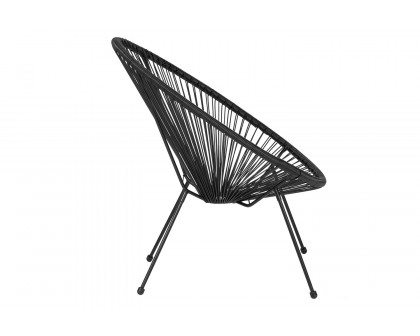 BLNK™ Valencia Oval Comfort Series Take Ten Papasan Lounge Chair - Black