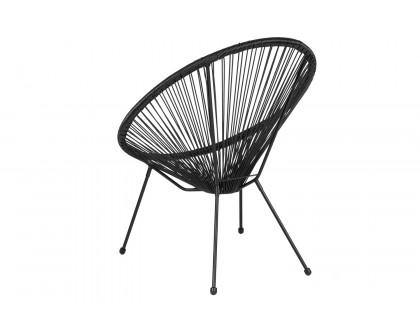 BLNK™ Valencia Oval Comfort Series Take Ten Papasan Lounge Chair - Black